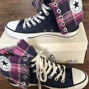 High Top Fold Over Converse
